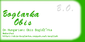 boglarka obis business card